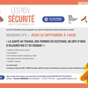 Webinaire : La santé au travail des femmes en Occitanie, un défi d'hier, d'aujourd'hui et de demain !