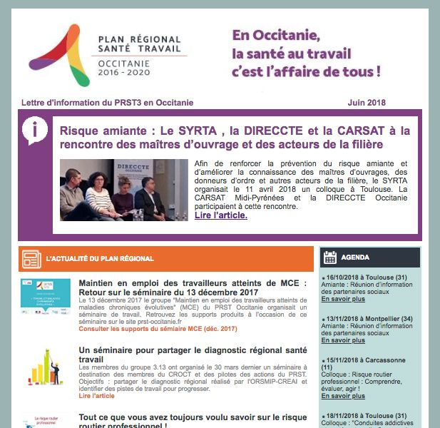 Lettre d'info 2 du PRST3 Occitanie