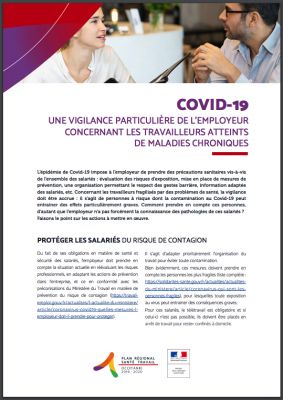 Imprimé Covid-19 : Vigilance particulière de l'employeur concernant les travailleurs MCE