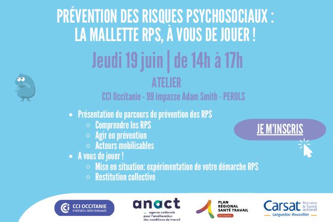 [19/06/2025 14h00 - Perols] Atelier prévention des risques psychosociaux