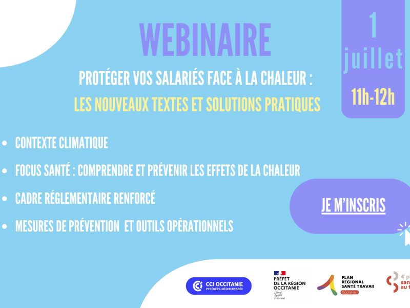 [01/07/2025 11h00 - en ligne] Protger vos salaris face  la chaleur