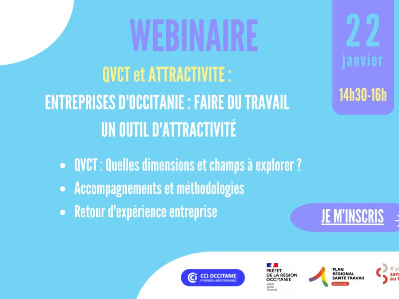 [22/01/2026 14h30 - en ligne] Entreprises d'Occitanie : faire du travail un outil d'attractivit� - RDV Sant� S�curit�