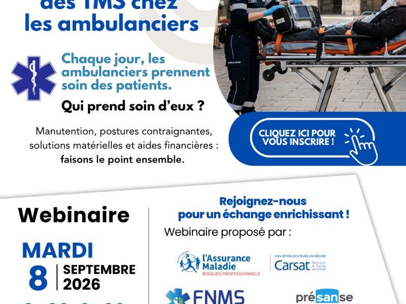 [08/09/2026-Webinaire] Pr�vention des TMS chez les ambulanciers