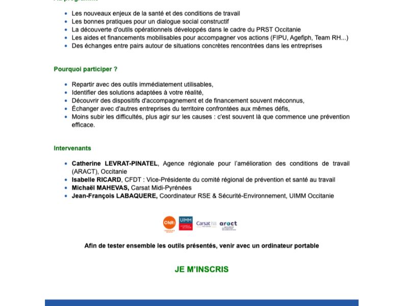 Atelier du 15 octbre 2026 : Et si votre CSE devenait un atout pour l'entreprise ? Atelier du 15 octbre 2026 : Et si votre CSE devenait un atout pour l'entreprise ?