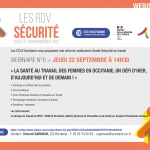 Webinaire : La sant au travail des femmes en Occitanie, un dfi d'hier, d'aujourd'hui et de demain !