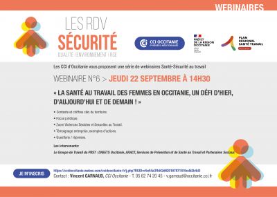 Webinaire : La sant au travail des femmes en Occitanie, un dfi d'hier, d'aujourd'hui et de demain !