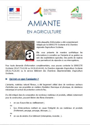 Plaquette de prvention : Amiante en agriculture