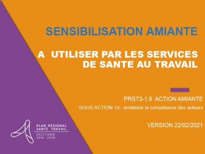 Sensibilisation amiante : diaporama de prsentation