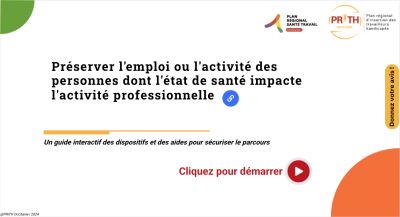 Prserver l'emploi ou l'activit des personnes dont l'tat de sant impacte l'activit professionnelle