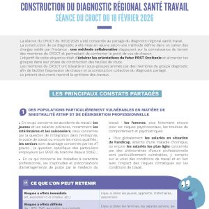 Diagnostic r�gional sant� travail Occitanie. : Pr�sentation au CROCT le 18 f�vrier 2026
