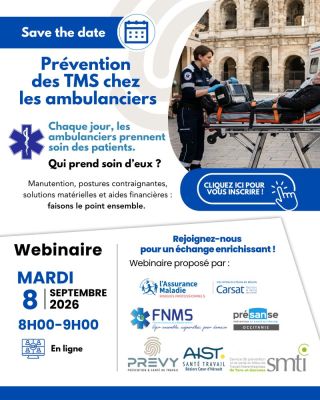 [08/09/2026-Webinaire] Pr�vention des TMS chez les ambulanciers