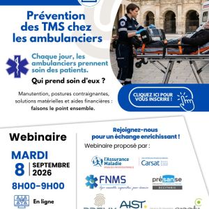 [08/09/2026-Webinaire] Pr�vention des TMS chez les ambulanciers