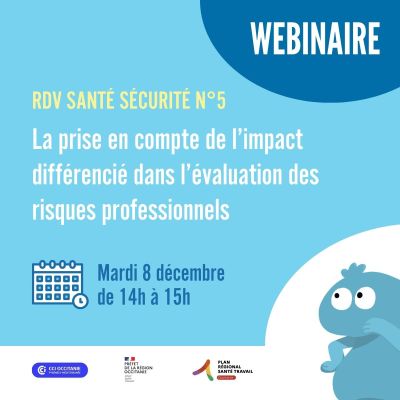 [08/12/2026 14h00 - en ligne] La prise en compte du genre dans l'�valuation des risques professionnels