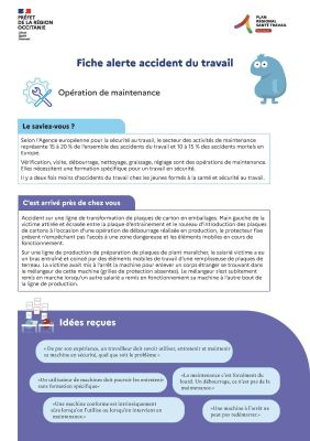 Fiches alerte accidents Fiches alerte accidents