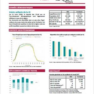 Proilfs des 25 zones d'emploi d'Occitanie