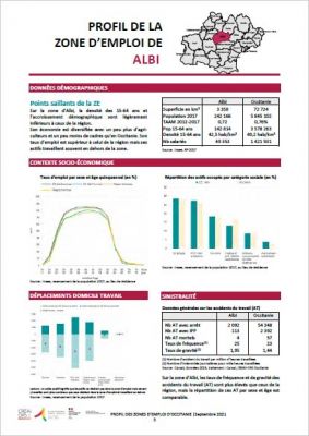 Proilfs des 25 zones d'emploi d'Occitanie